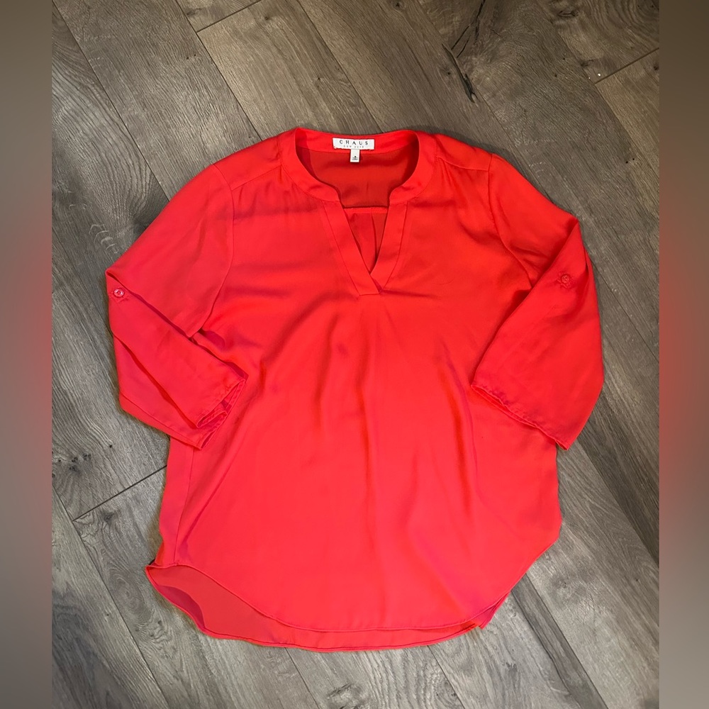 Chaus New York Red Top